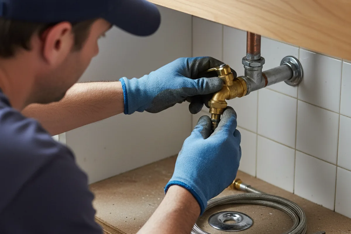 Shutoff valve and fitting work during Well Pump Repair in Falls City